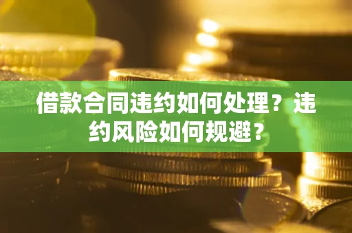 济南借款合同违约如何处理？违约风险如何规避？