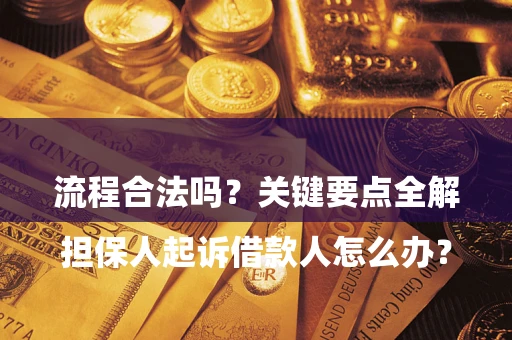 济南

担保人起诉借款人怎么办？流程合法吗？关键要点全解析